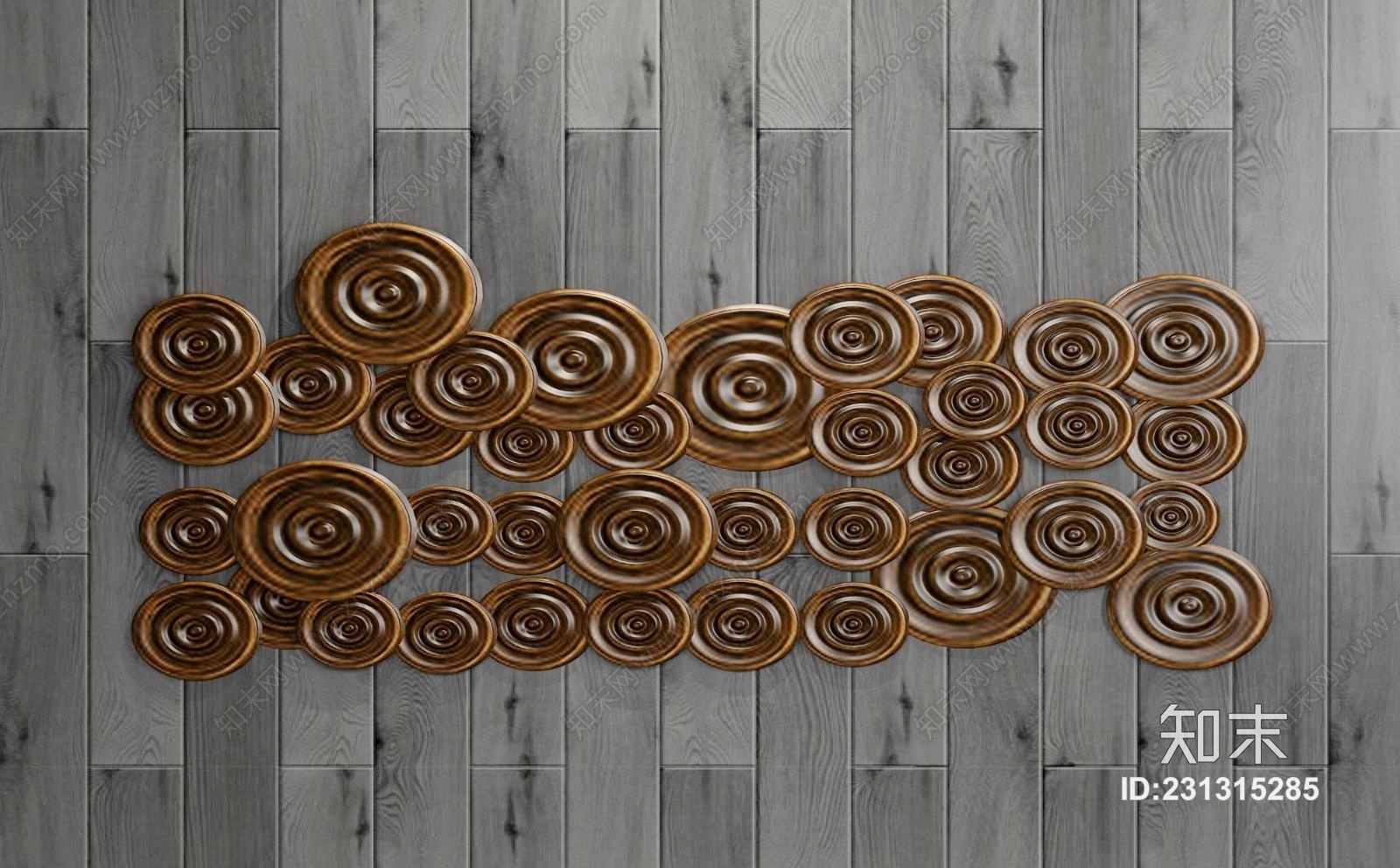 现代墙面装饰品3D模型下载【ID:231315285】