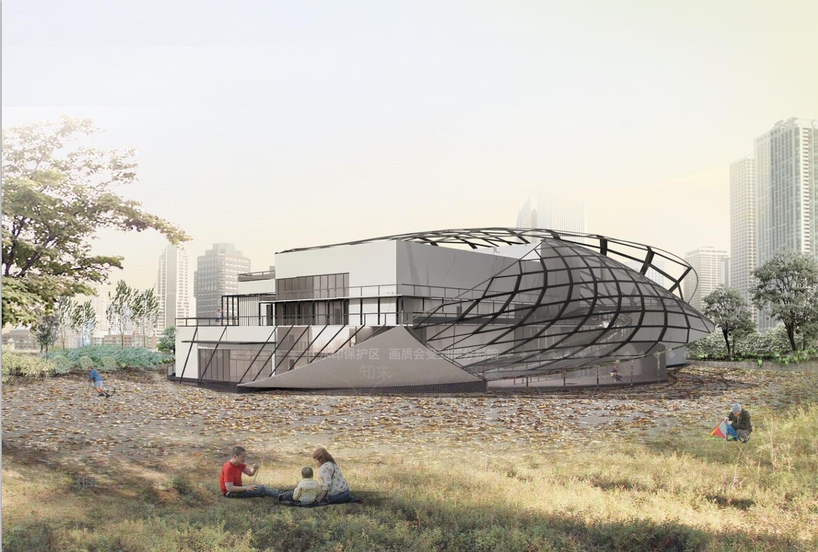 校园剧院设计活动房屋SU模型下载【ID:332703767】