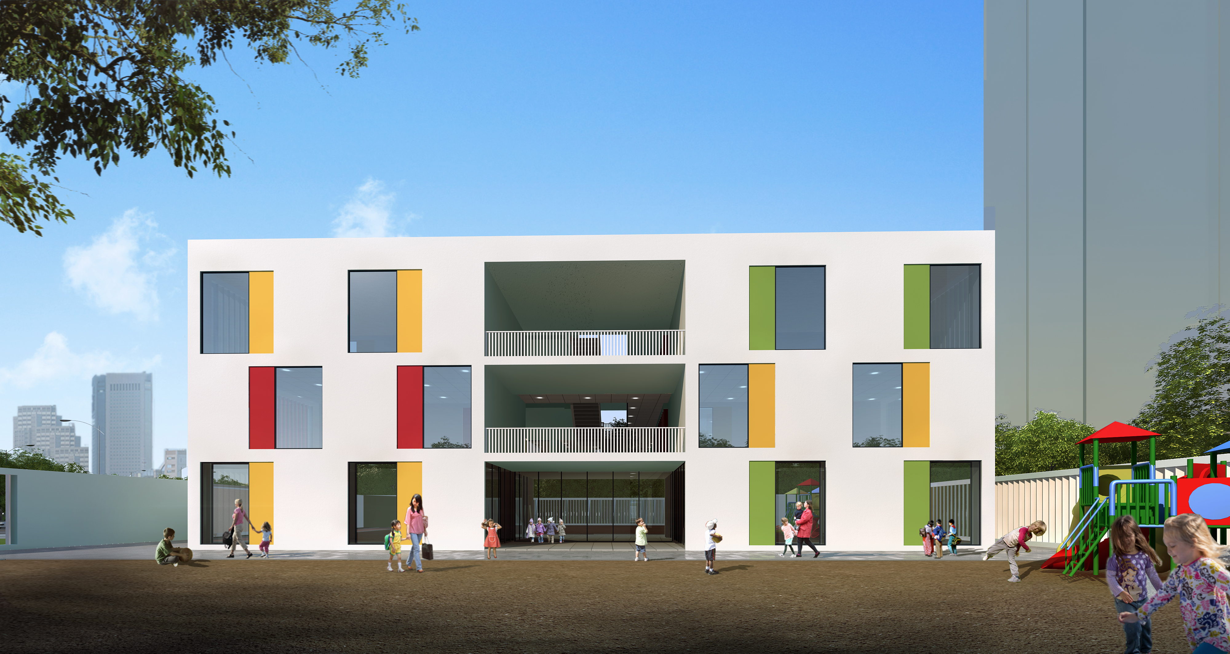 建筑设计 文化教育建筑 幼儿园 幼儿园施工图下载【id:426394152】