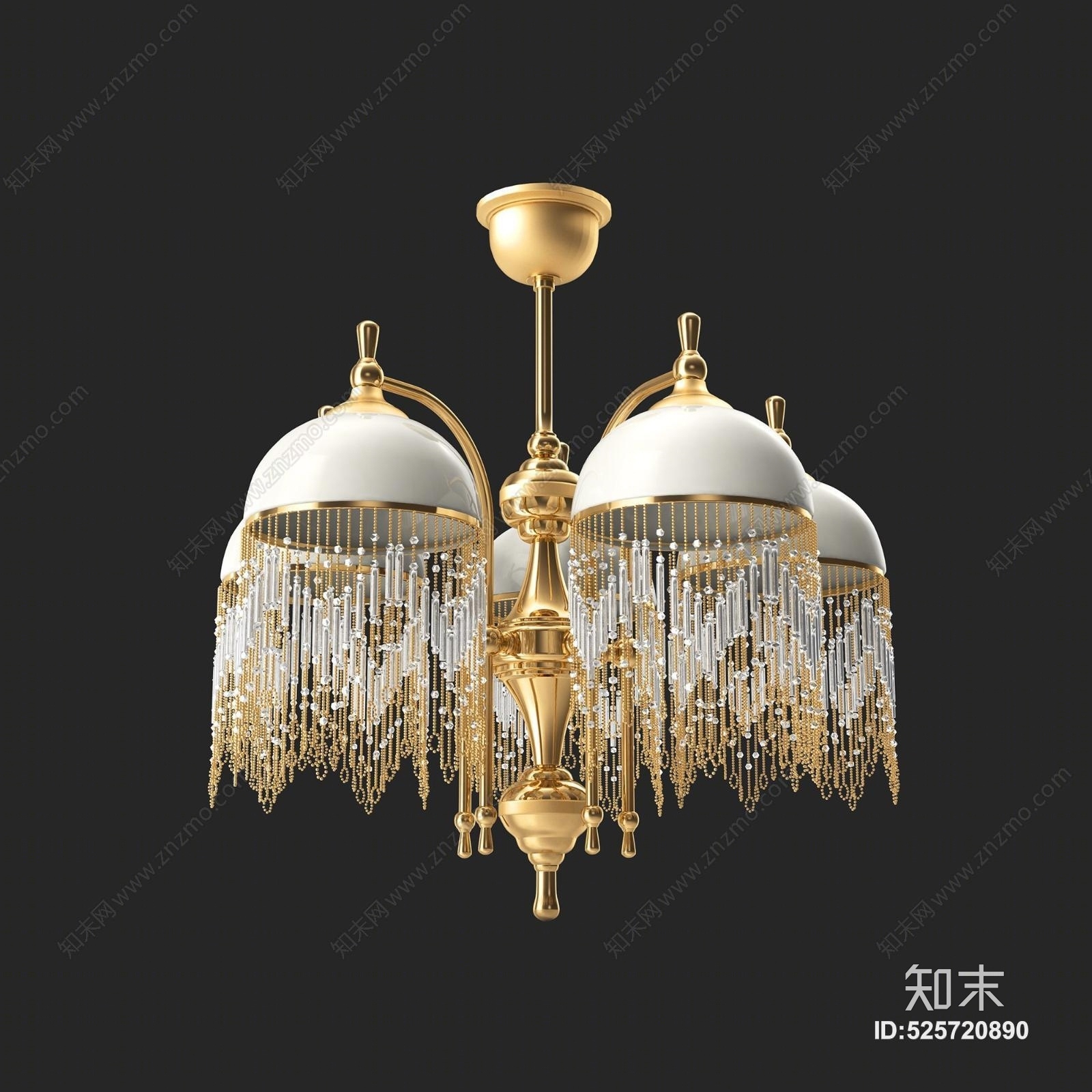 欧式古典灯具3D模型下载【ID:525720890】
