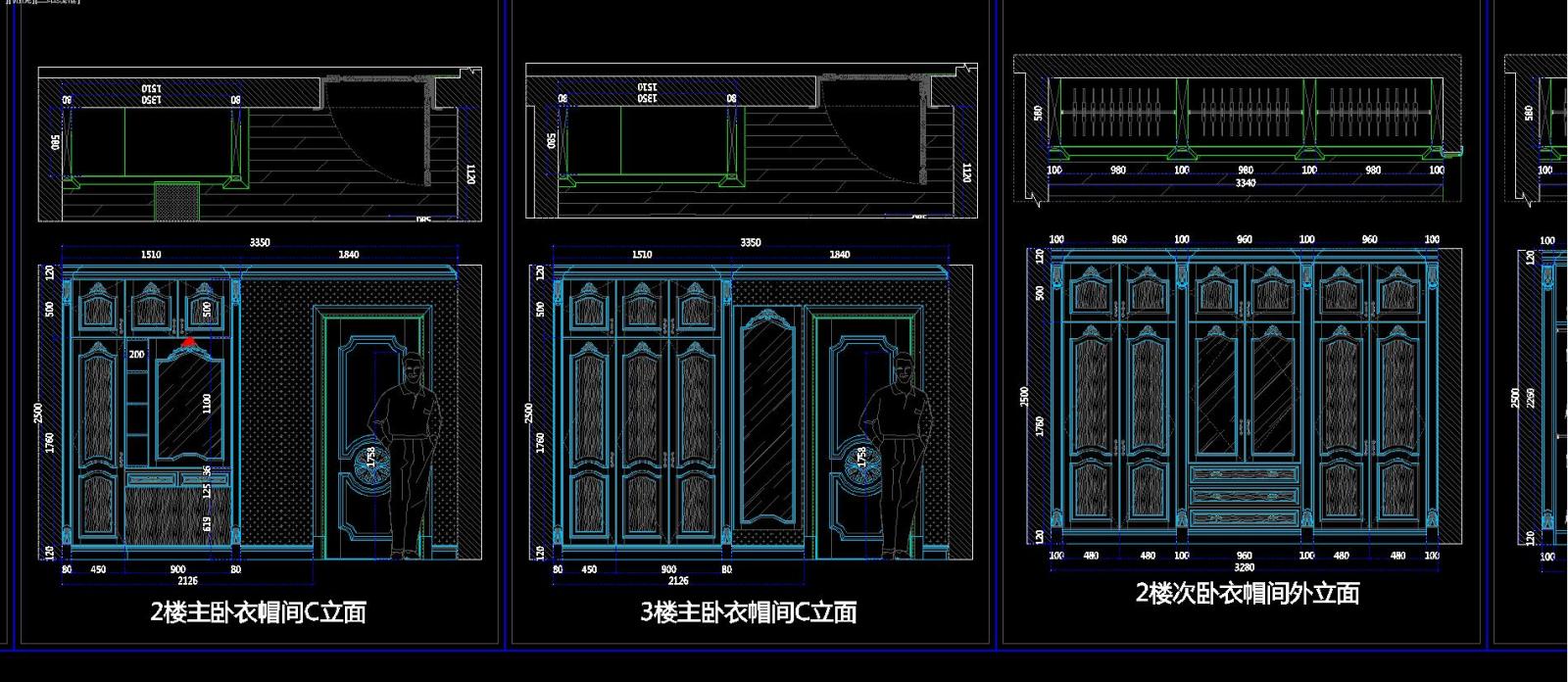 别墅护墙板柜类中西厨CAD库cad施工图下载【ID:132254239】