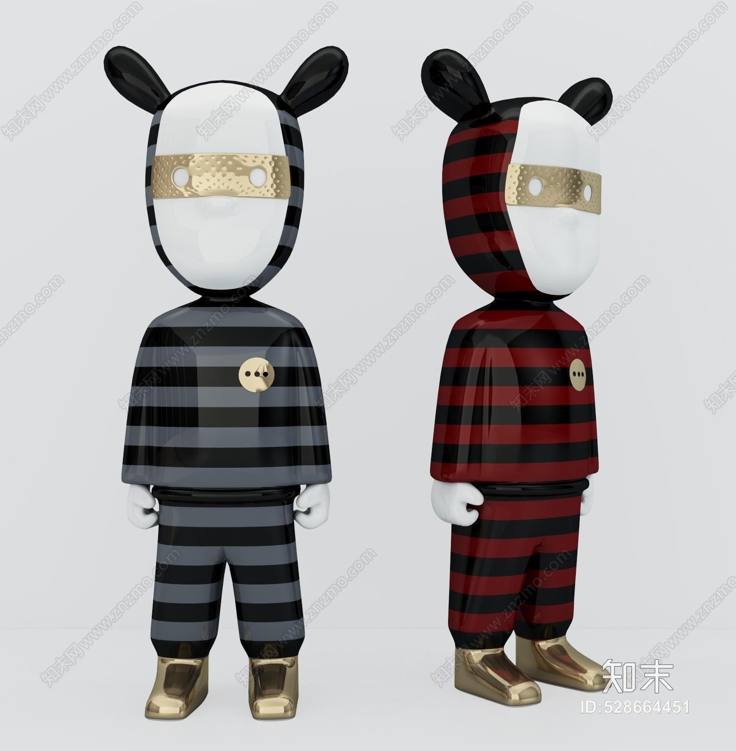 现代风格卡通人物摆件北欧摆件3D模型下载【ID:528664451】