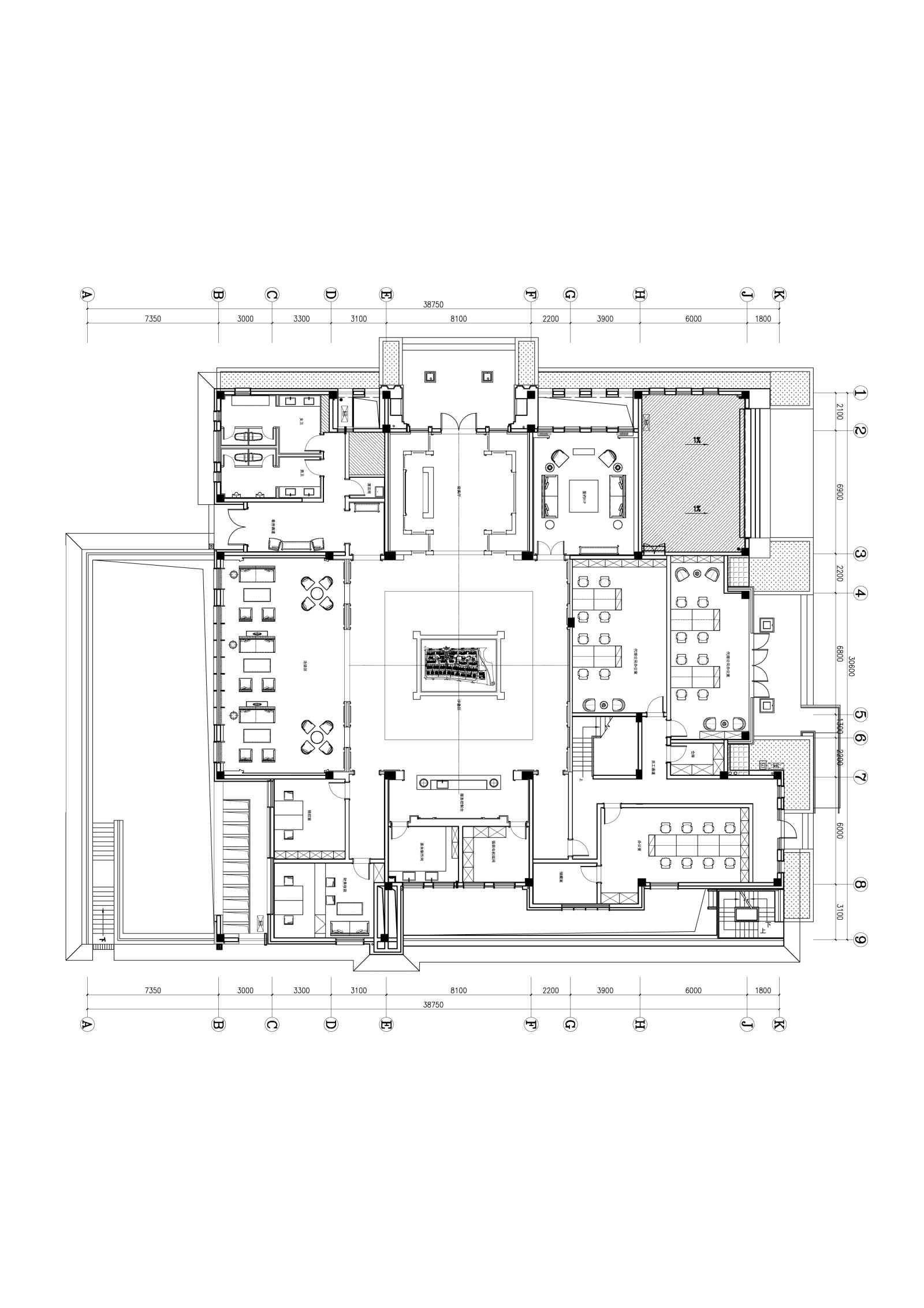 [售楼处]绍兴兰悦售楼中心cad施工图下载【ID:630961642】