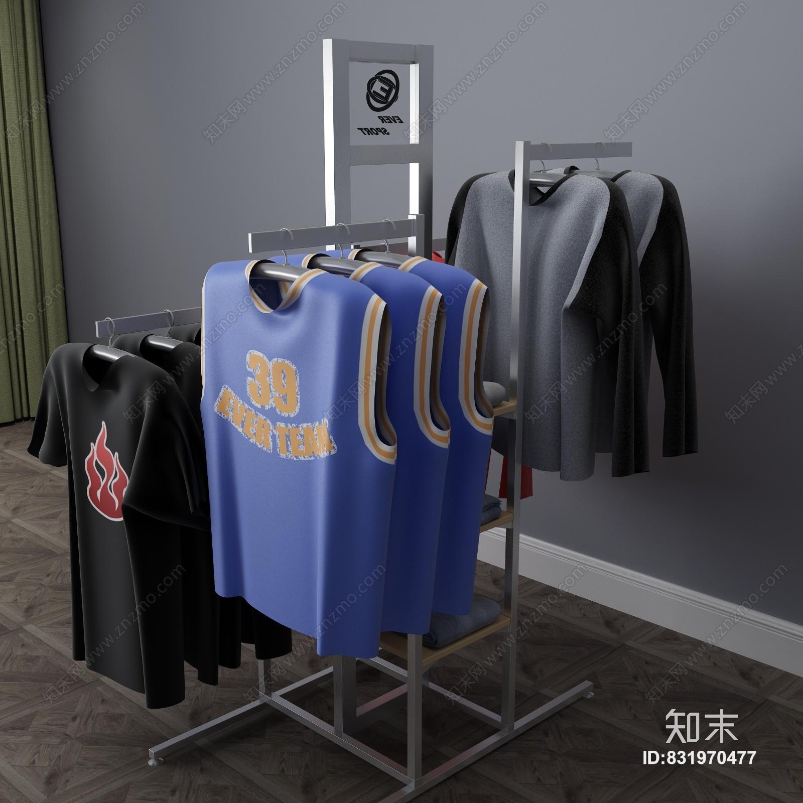 现代衣服3D模型下载【ID:831970477】