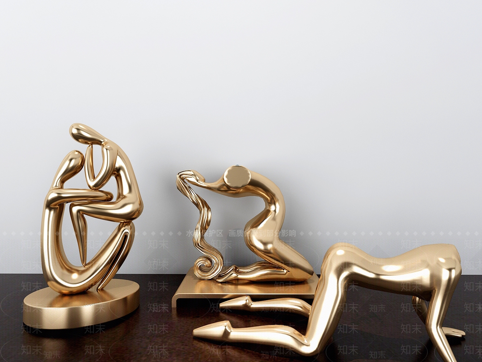 现代金属人物摆件3D模型下载【ID:632864548】