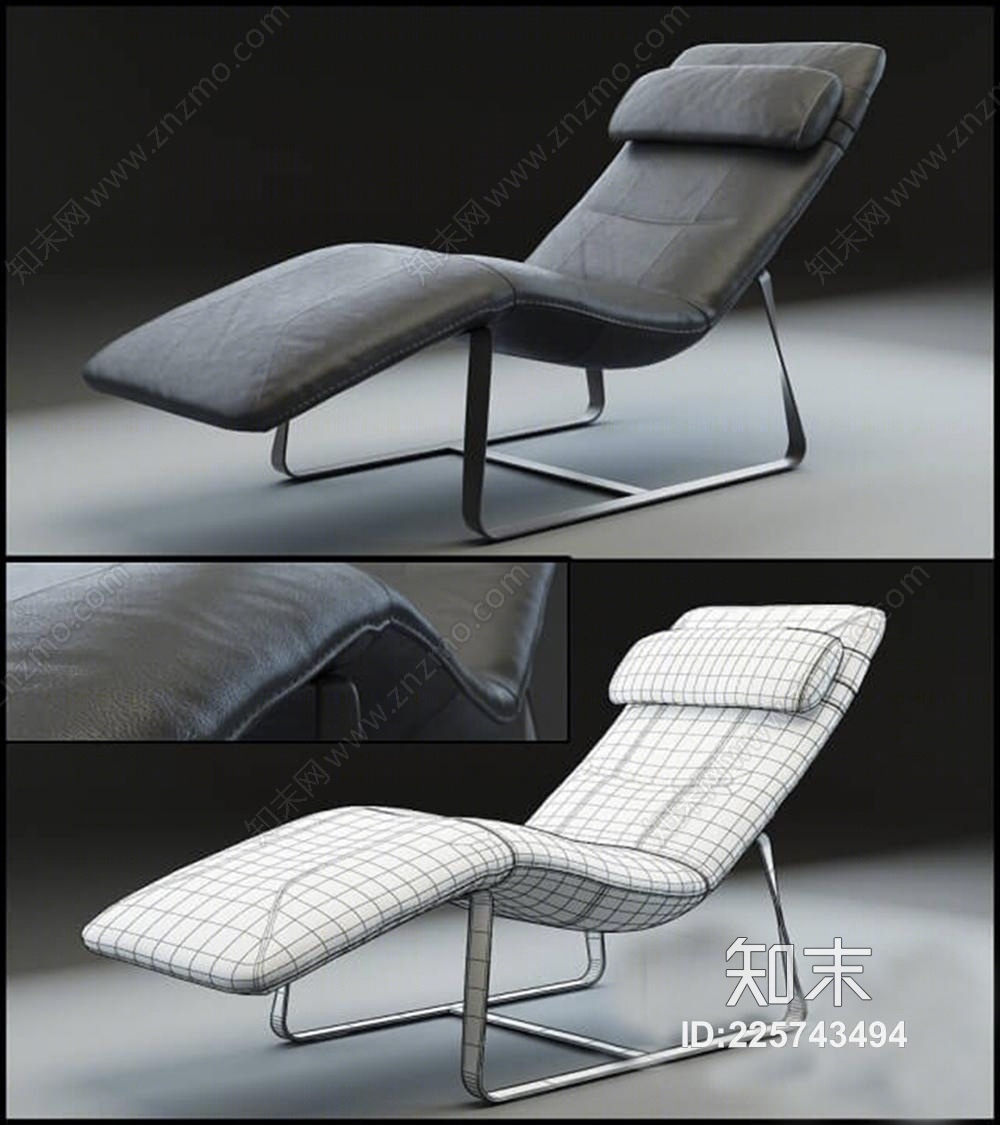 现代躺椅3D模型下载【ID:225743494】