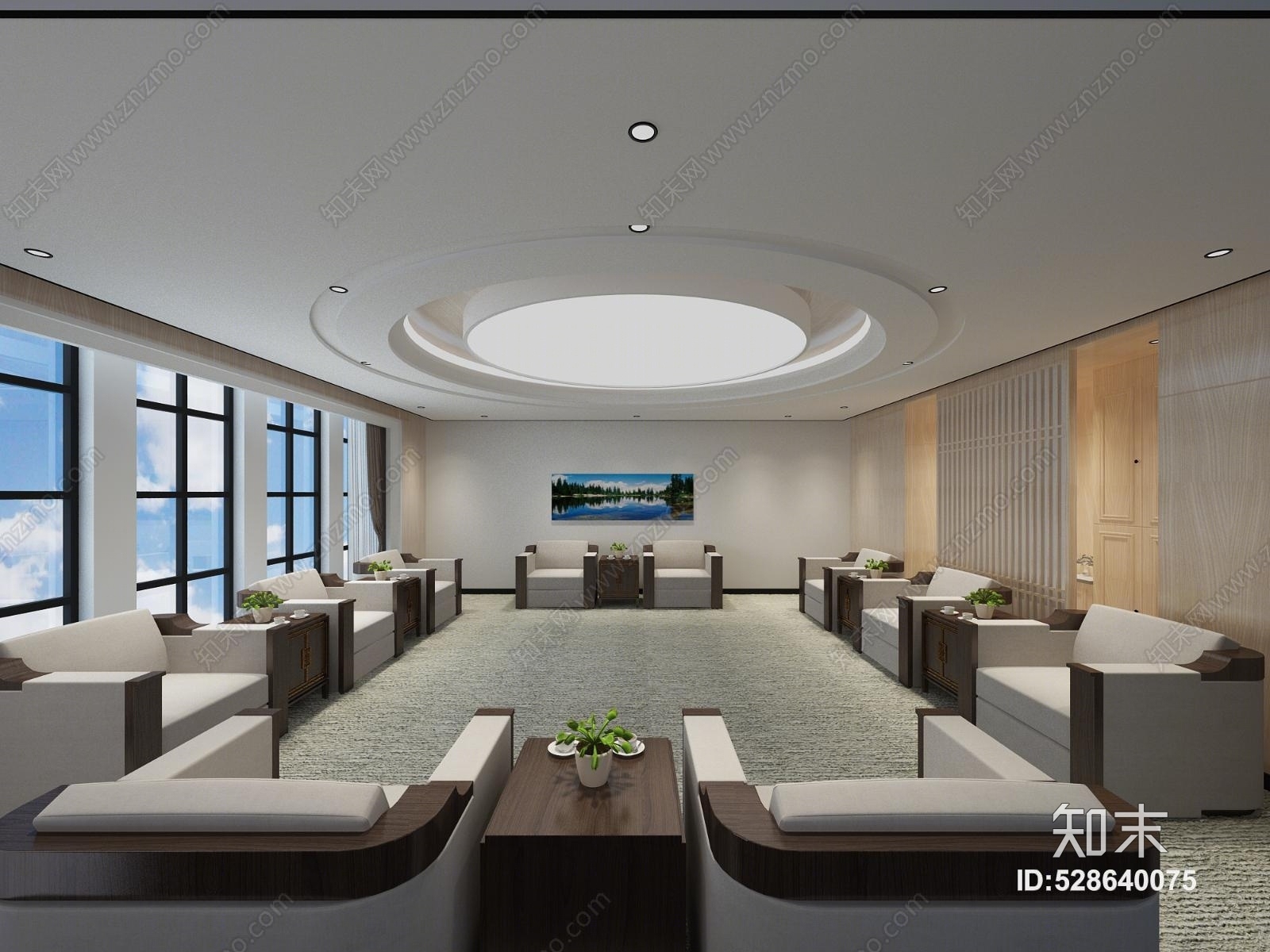 现代多功能中心通讯中心多媒体大厅3D模型下载【ID:528640075】