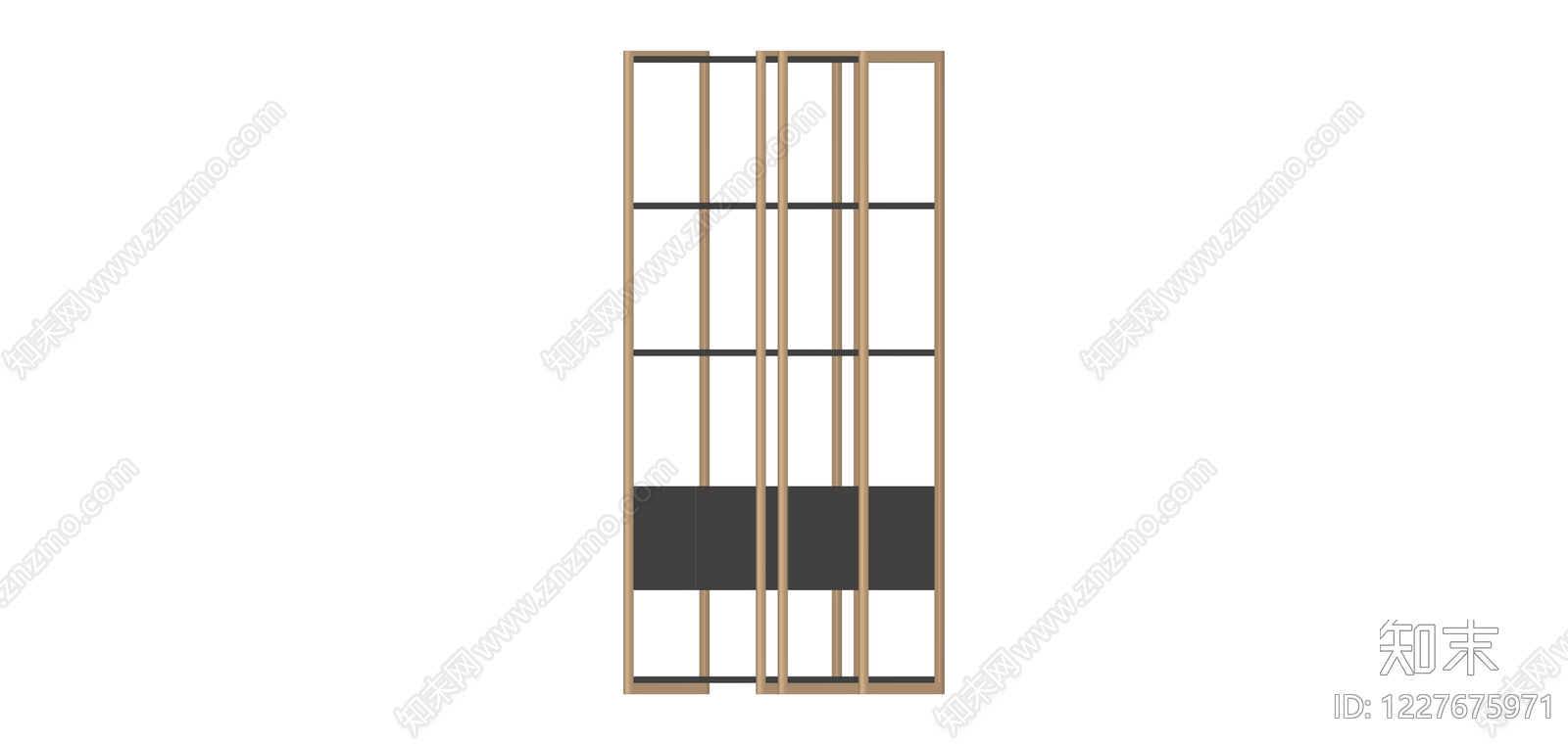 现代风格组合书柜SU模型下载【ID:1227675971】