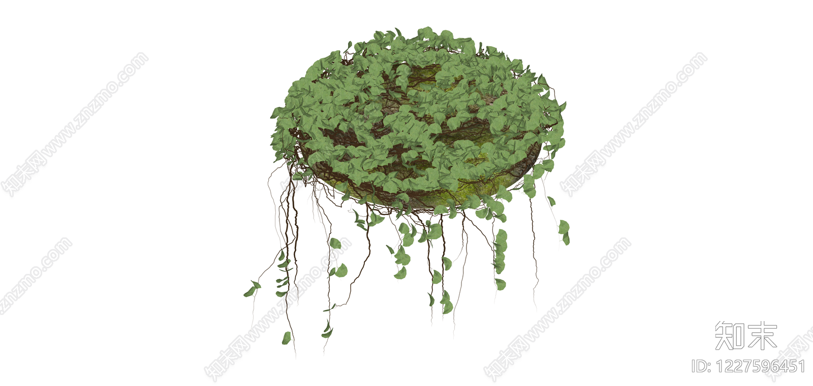 悬挂绿植藤蔓组件SU模型下载【ID:1227596451】