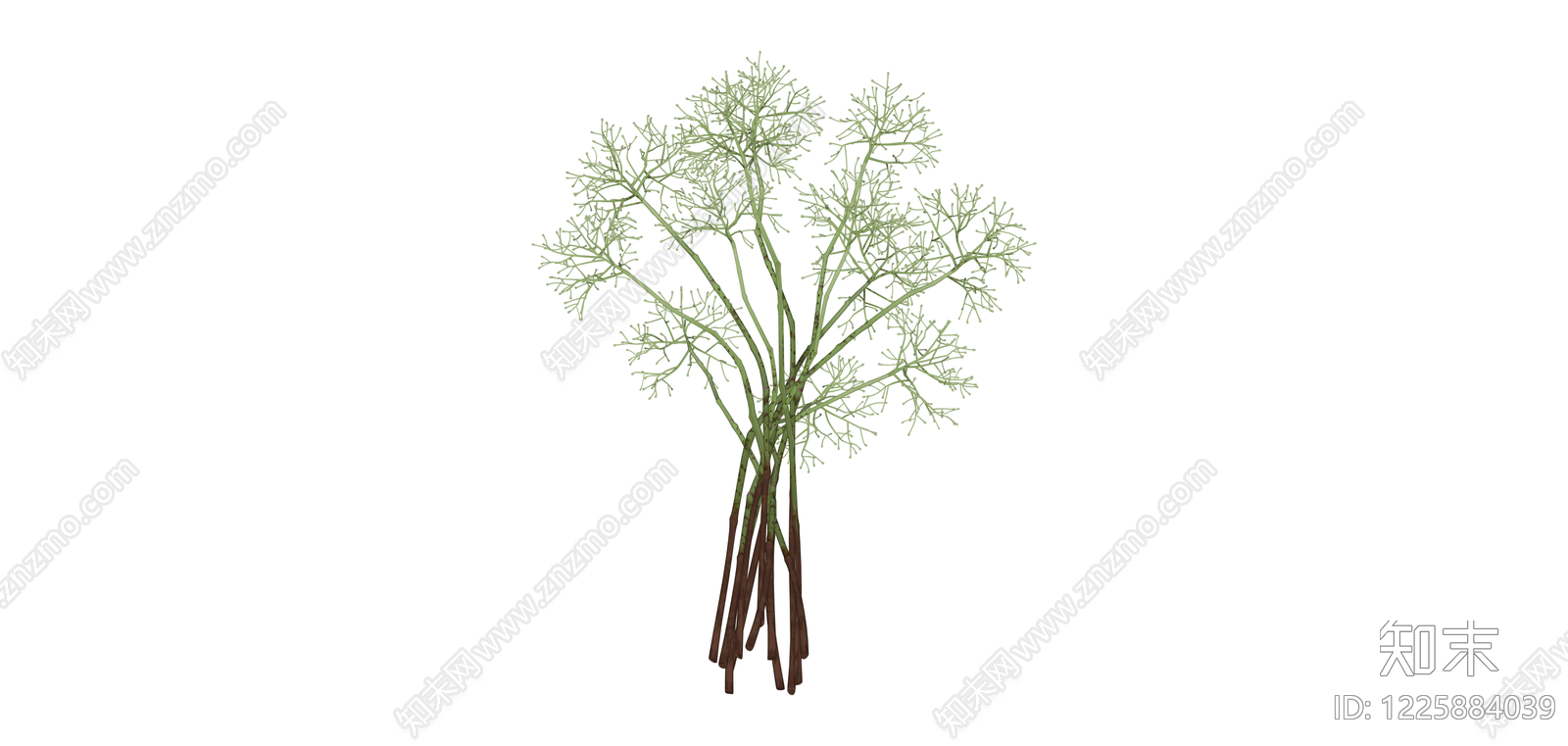 干枝植物花艺组合SU模型下载【ID:1225884039】