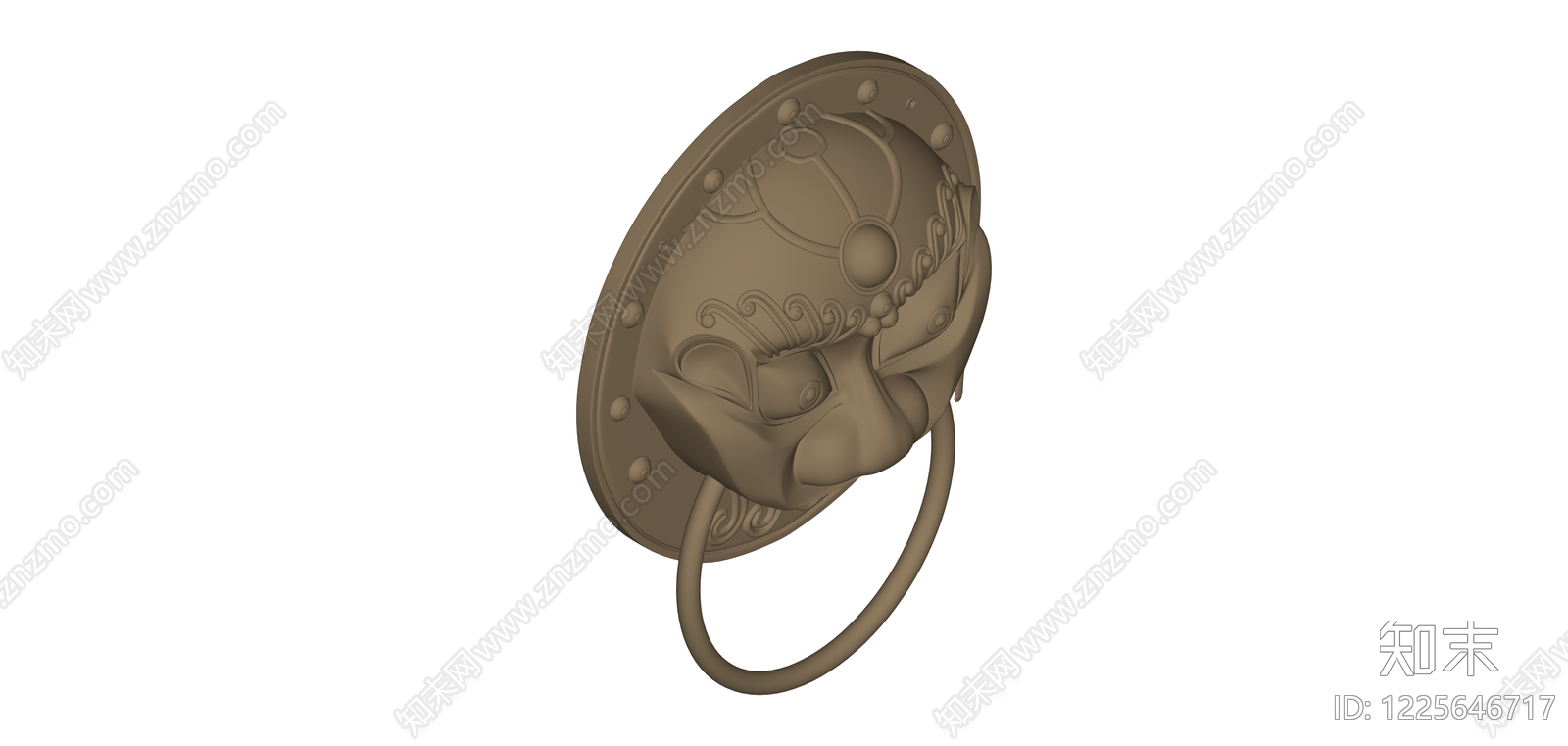 中式兽首门环SU模型下载【ID:1225646717】