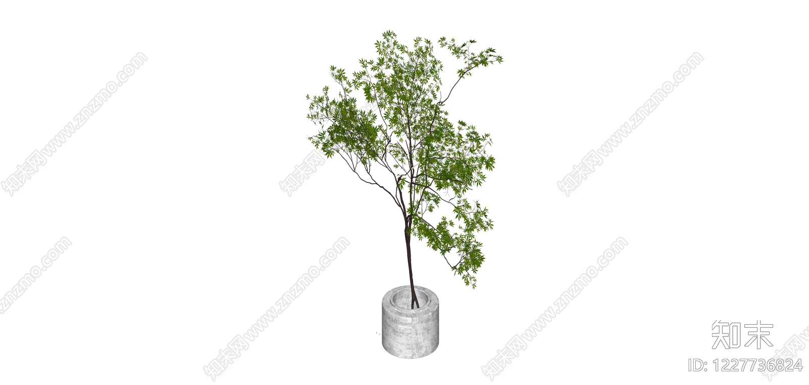 盆栽绿植景观树SU模型下载【ID:1227736824】
