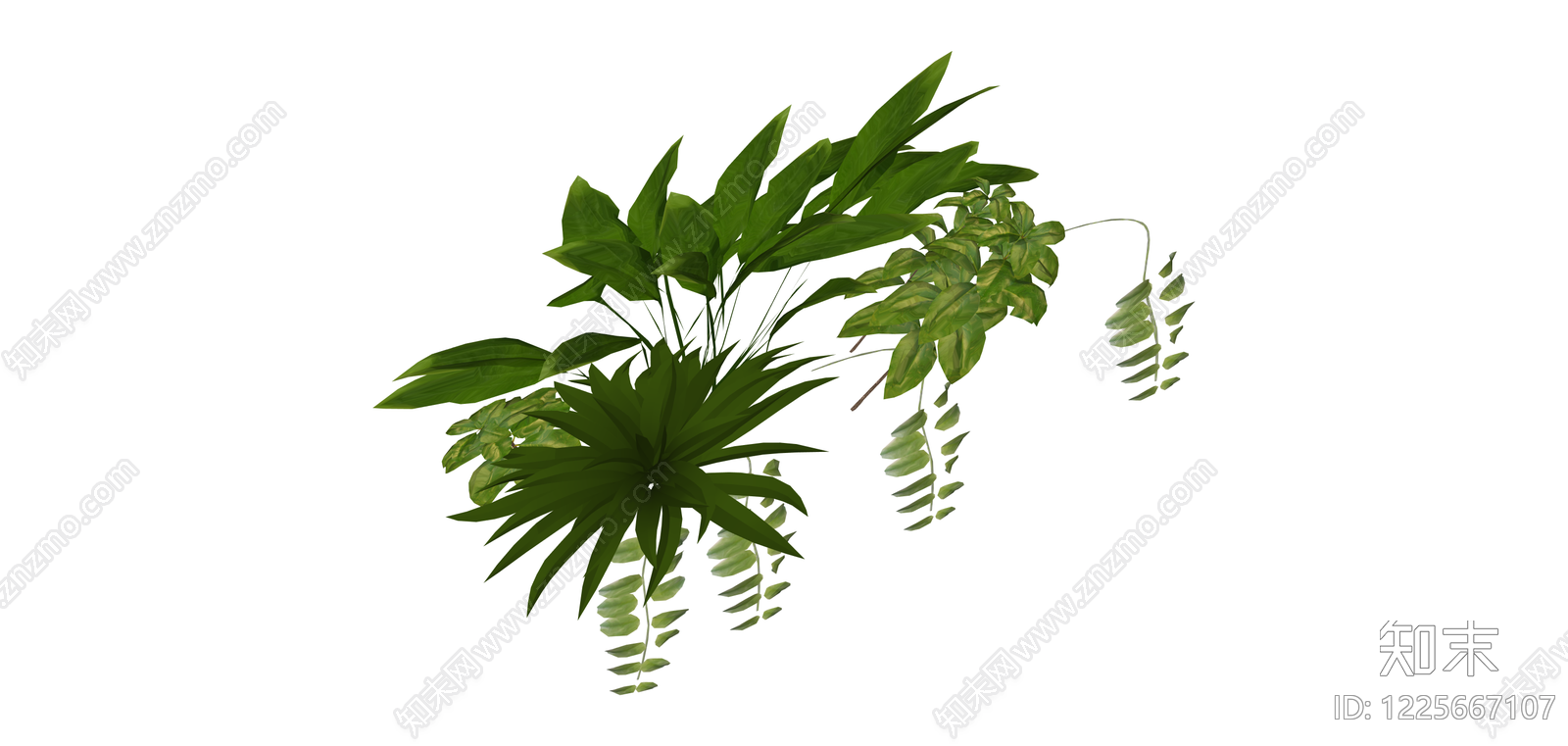 室内绿植组合盆栽SU模型下载【ID:1225667107】