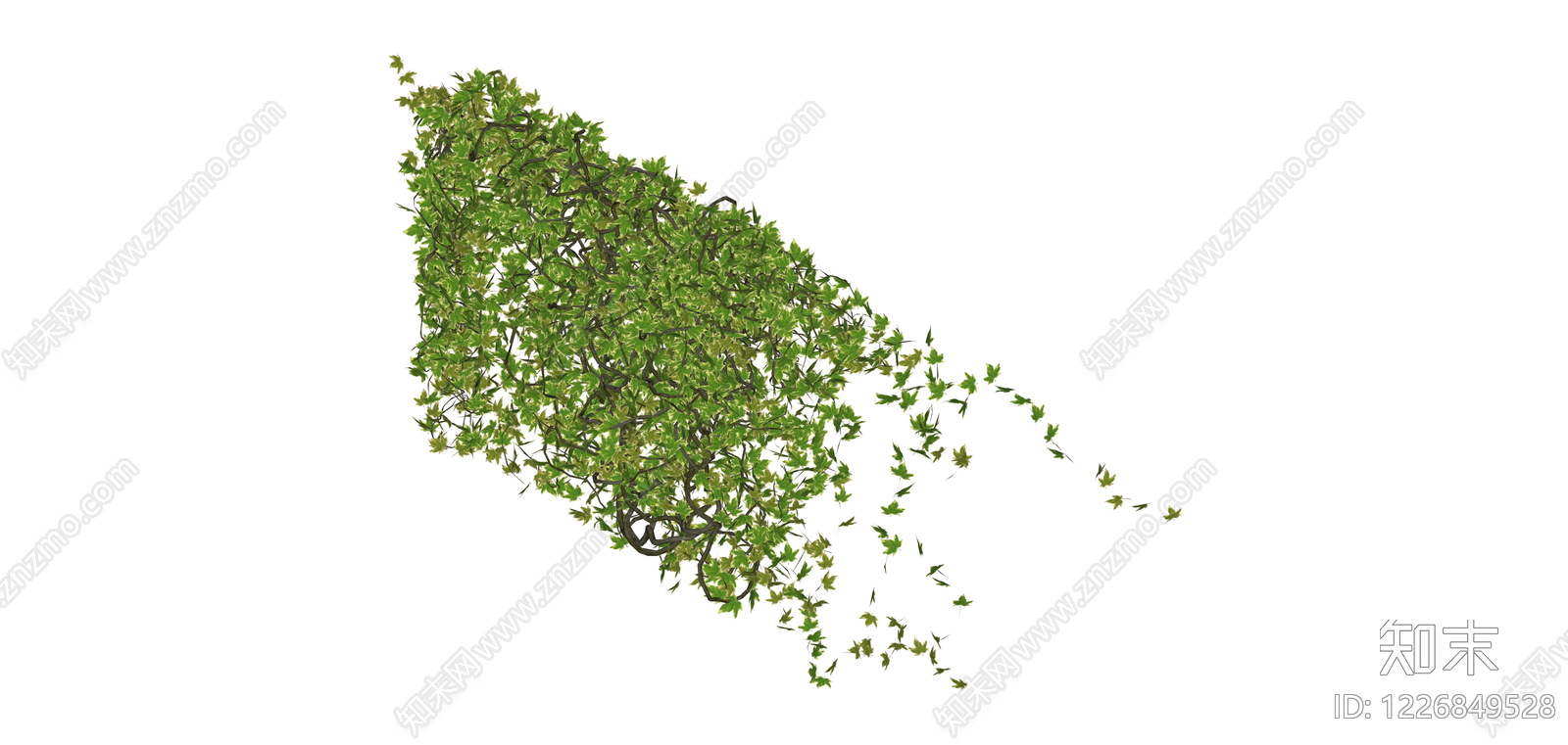 茂密绿植墙组件SU模型下载【ID:1226849528】
