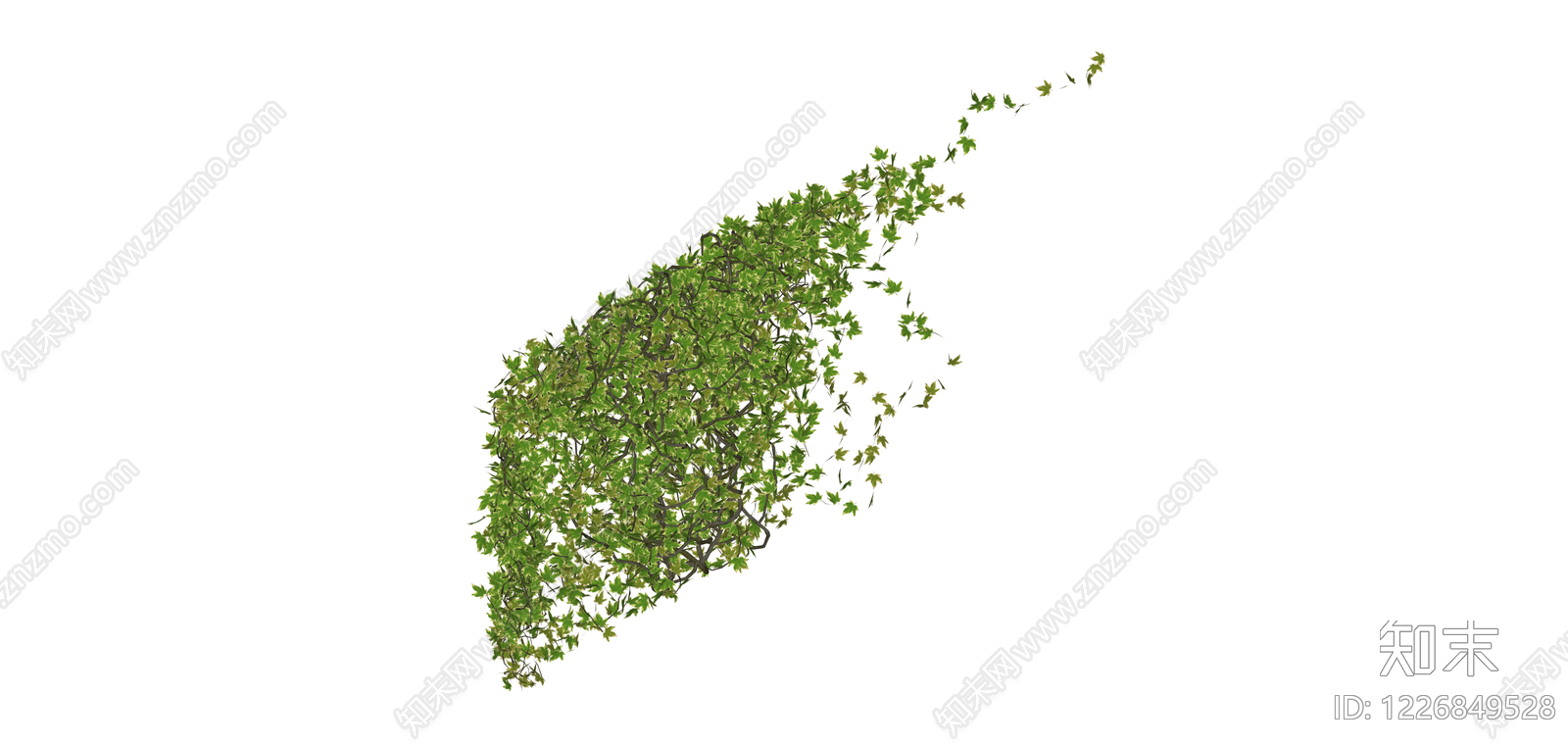 茂密绿植墙组件SU模型下载【ID:1226849528】