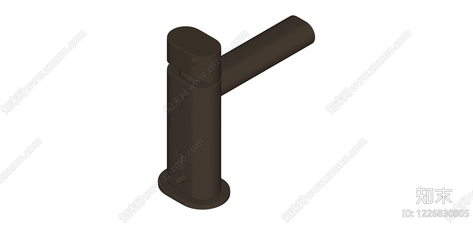 深褐色方柱龙头SU模型下载【ID:1226830805】