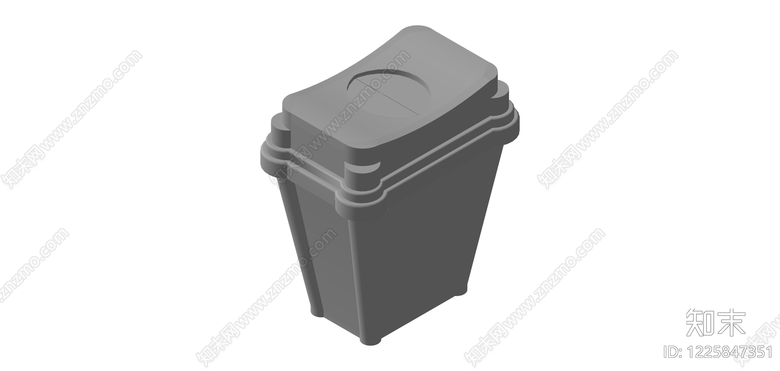 带盖垃圾桶SU模型下载【ID:1225847351】