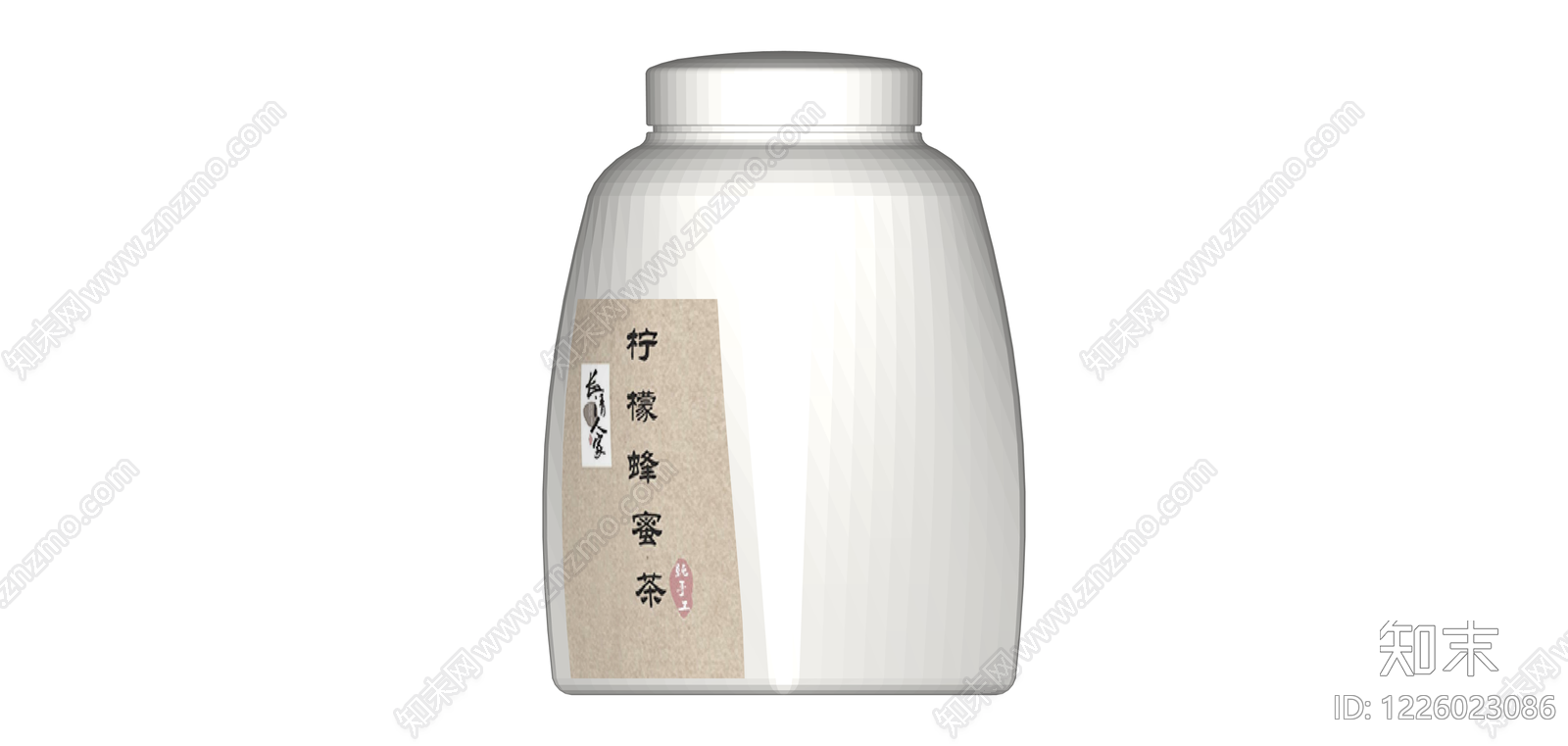 白色陶瓷柠檬蜂蜜茶罐SU模型下载【ID:1226023086】