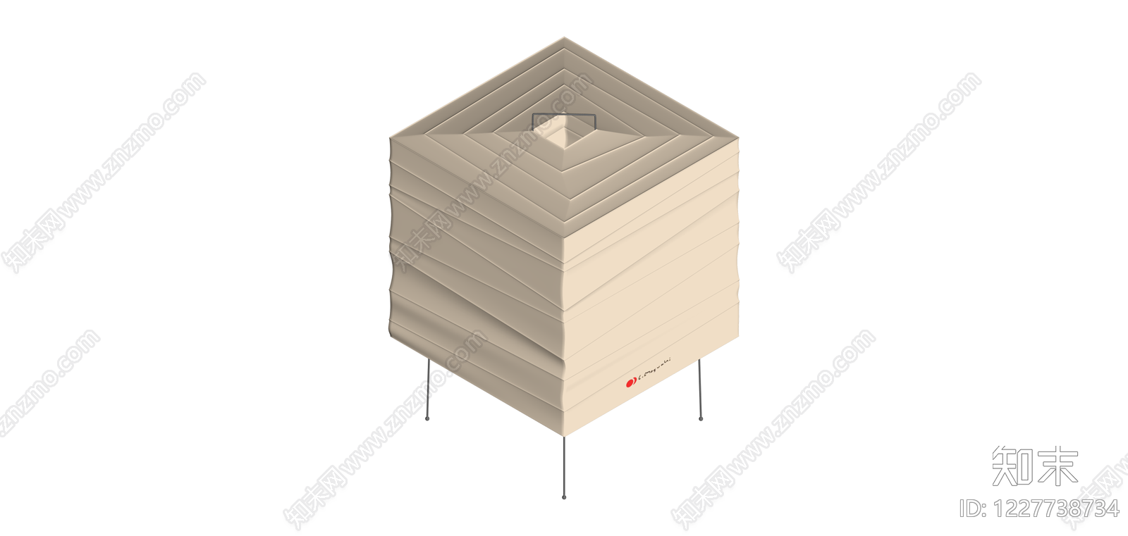 层叠造型落地灯SU模型下载【ID:1227738734】