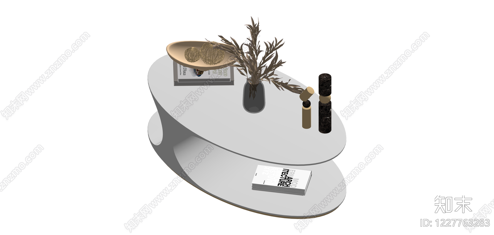 双层异形茶几组合SU模型下载【ID:1227763283】