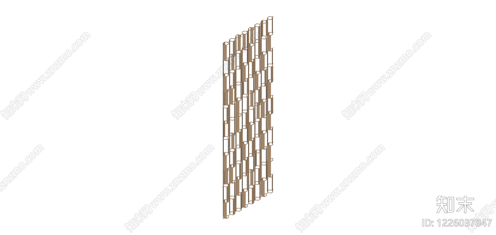 木条编织屏风隔断SU模型下载【ID:1226037847】
