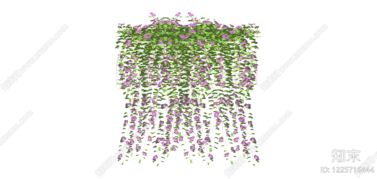 紫色垂吊绿植组合SU模型下载【ID:1225716444】
