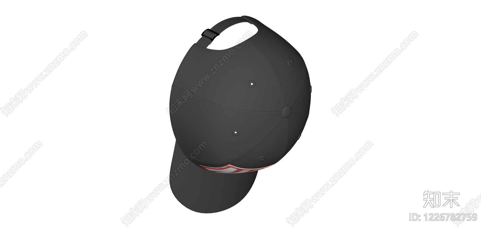 漫威品牌黑色鸭舌帽SU模型下载【ID:1226782759】