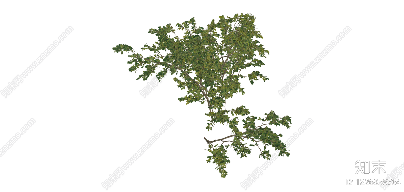 绿叶灌木植物模型SU模型下载【ID:1226958764】