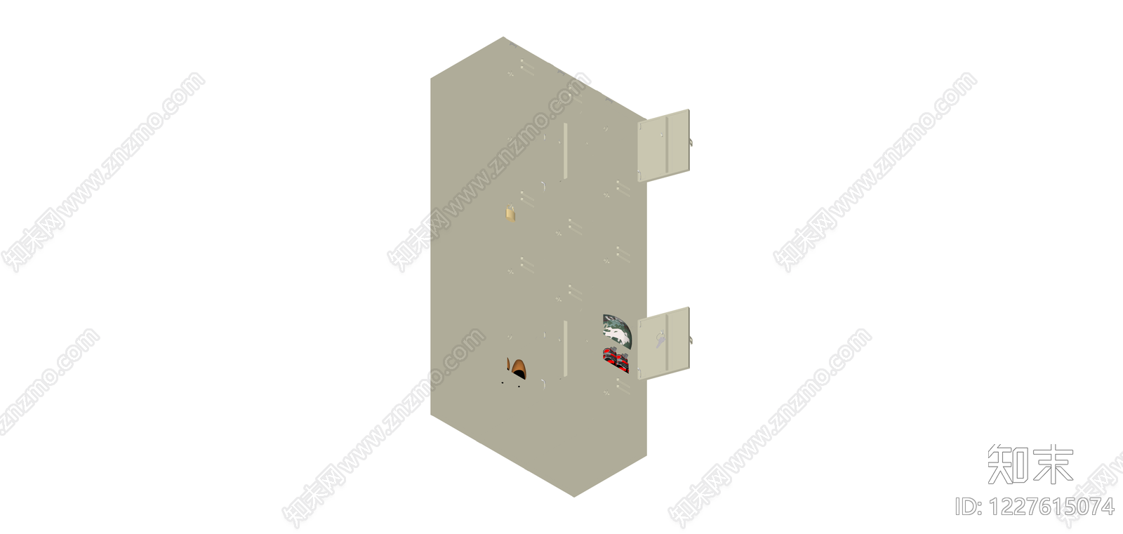 带储物鞋履的立柜SU模型下载【ID:1227615074】