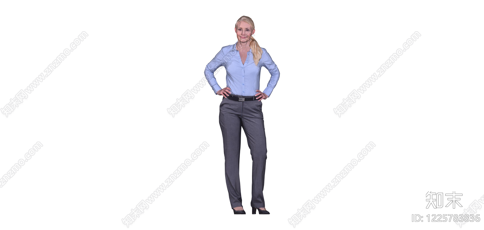 商务女性人物模型SU模型下载【ID:1225783836】