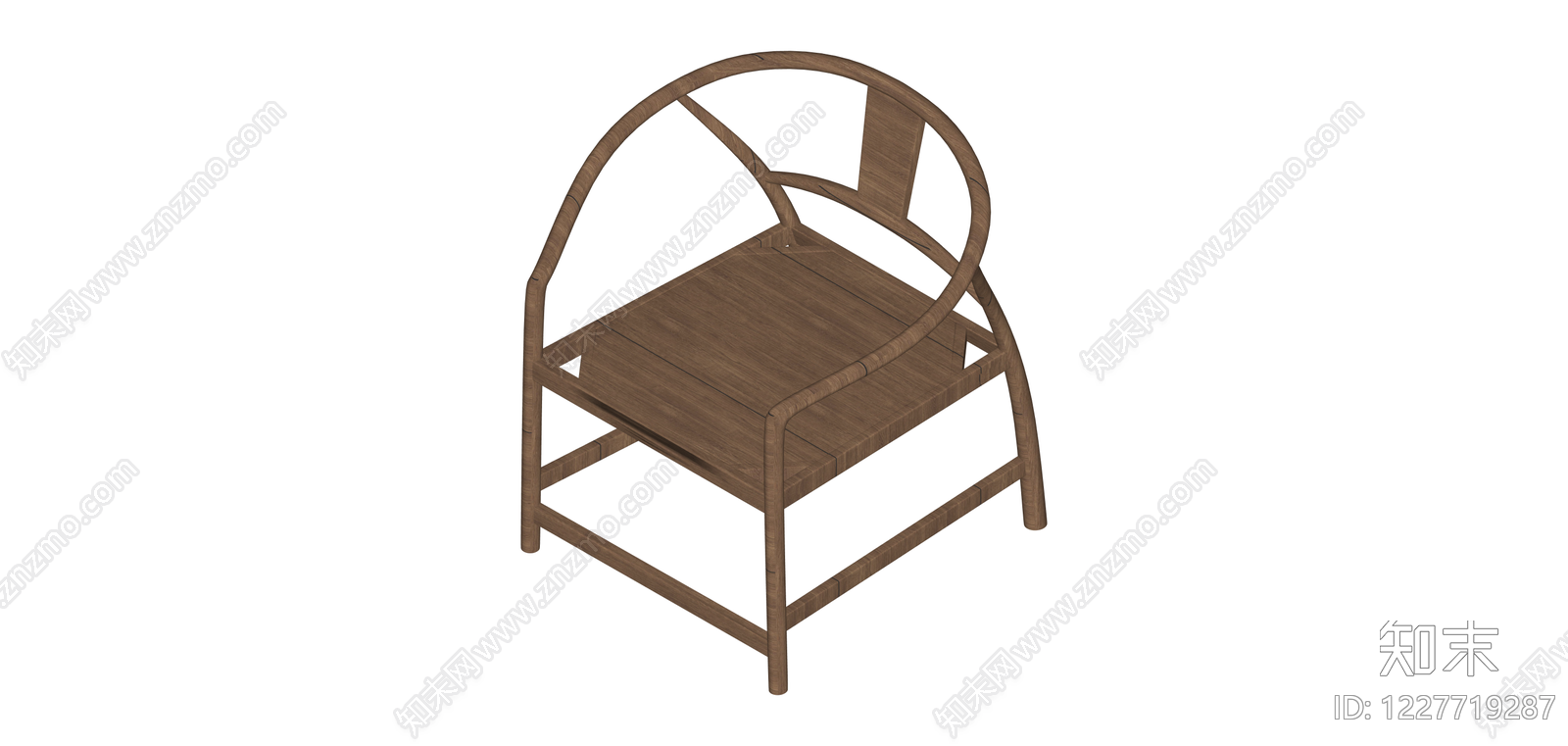 中式圈椅木质家具SU模型下载【ID:1227719287】