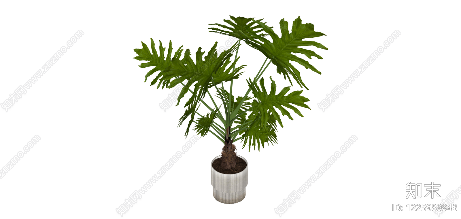 带盆绿植盆栽SU模型下载【ID:1225989943】