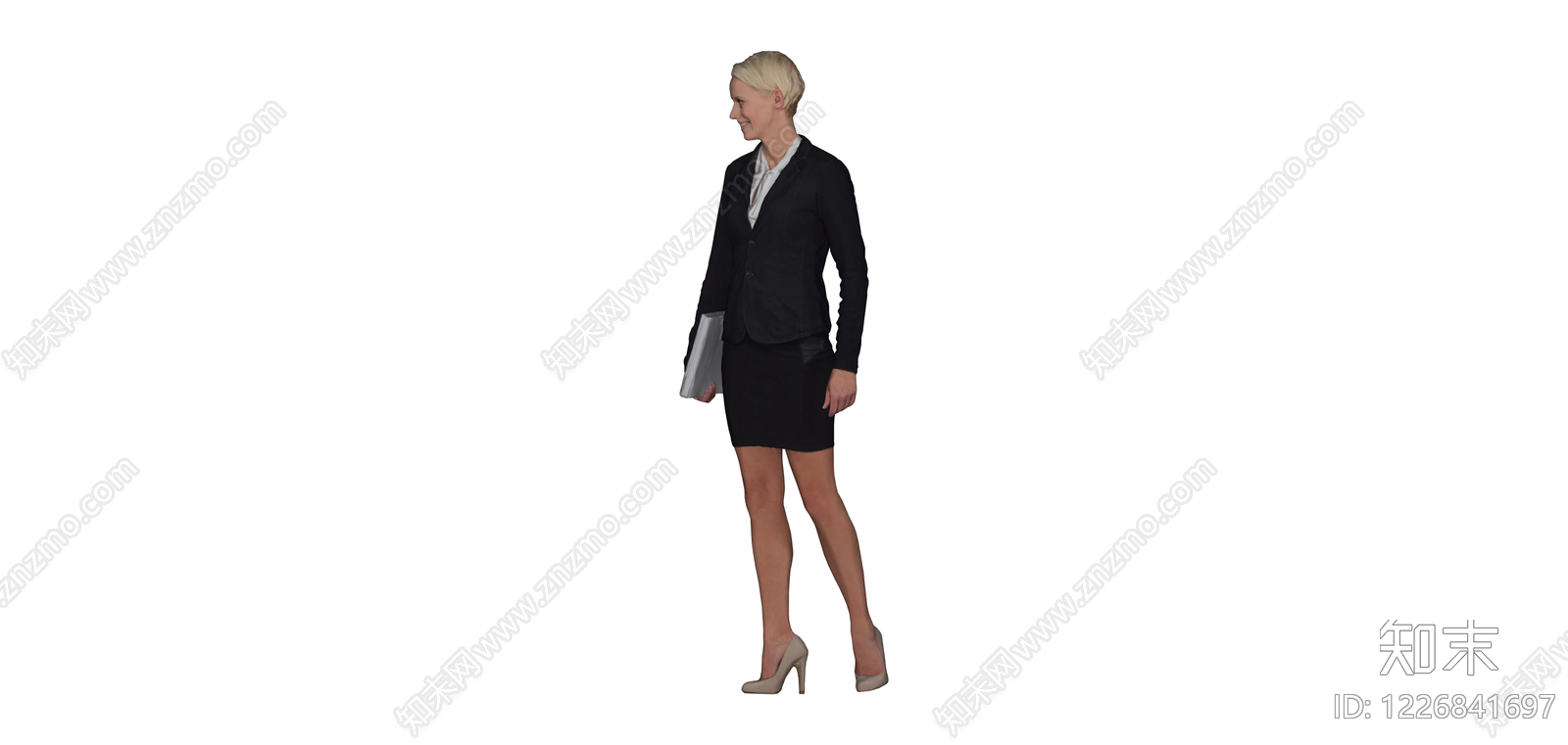 金发职业女性商务装SU模型下载【ID:1226841697】