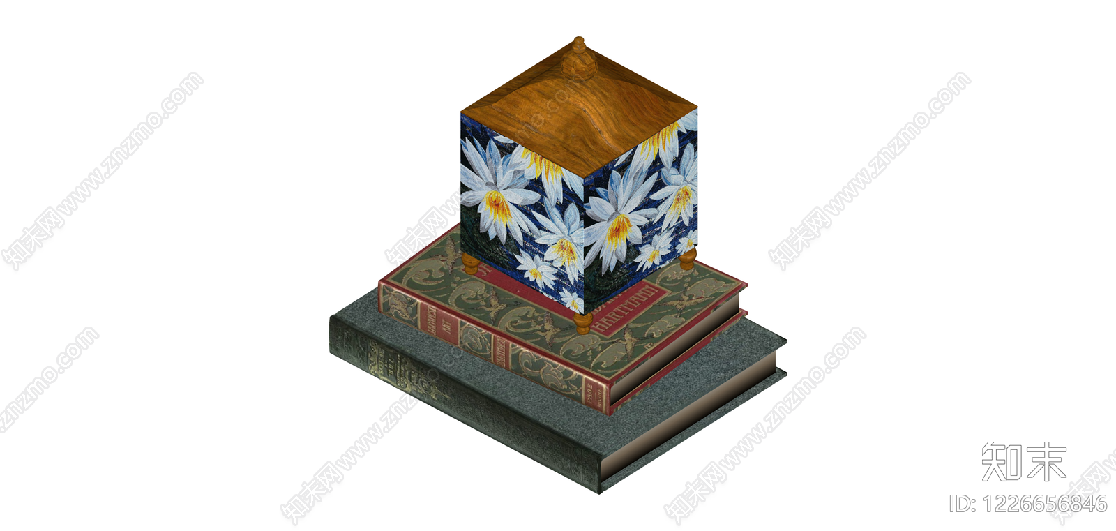 花卉图案台灯SU模型下载【ID:1226656846】