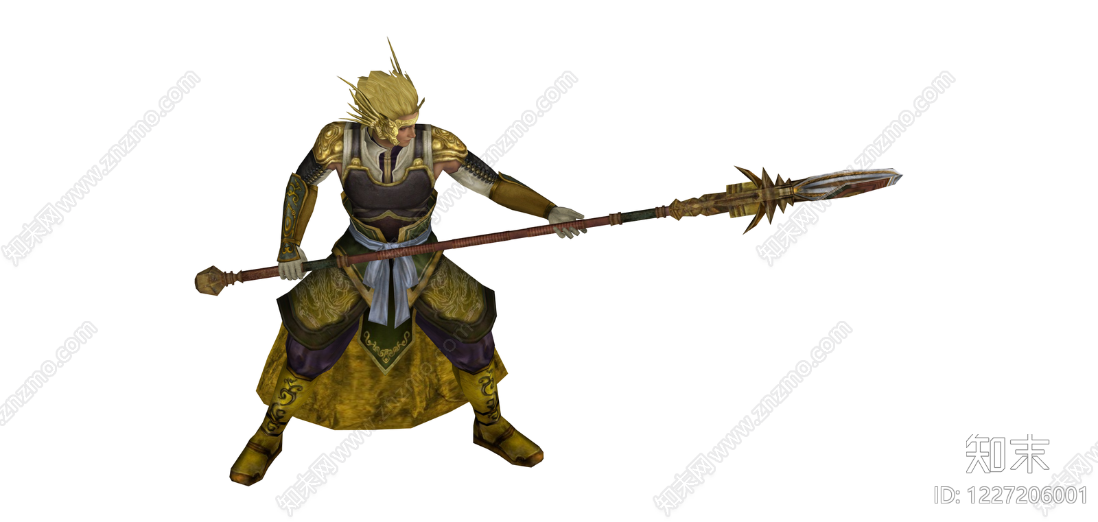 持枪金甲武将模型SU模型下载【ID:1227206001】