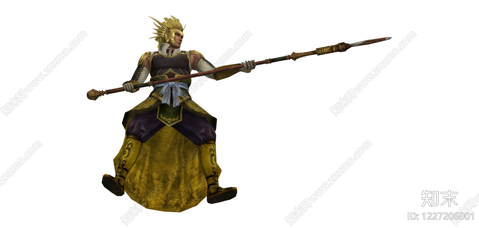 持枪金甲武将模型SU模型下载【ID:1227206001】