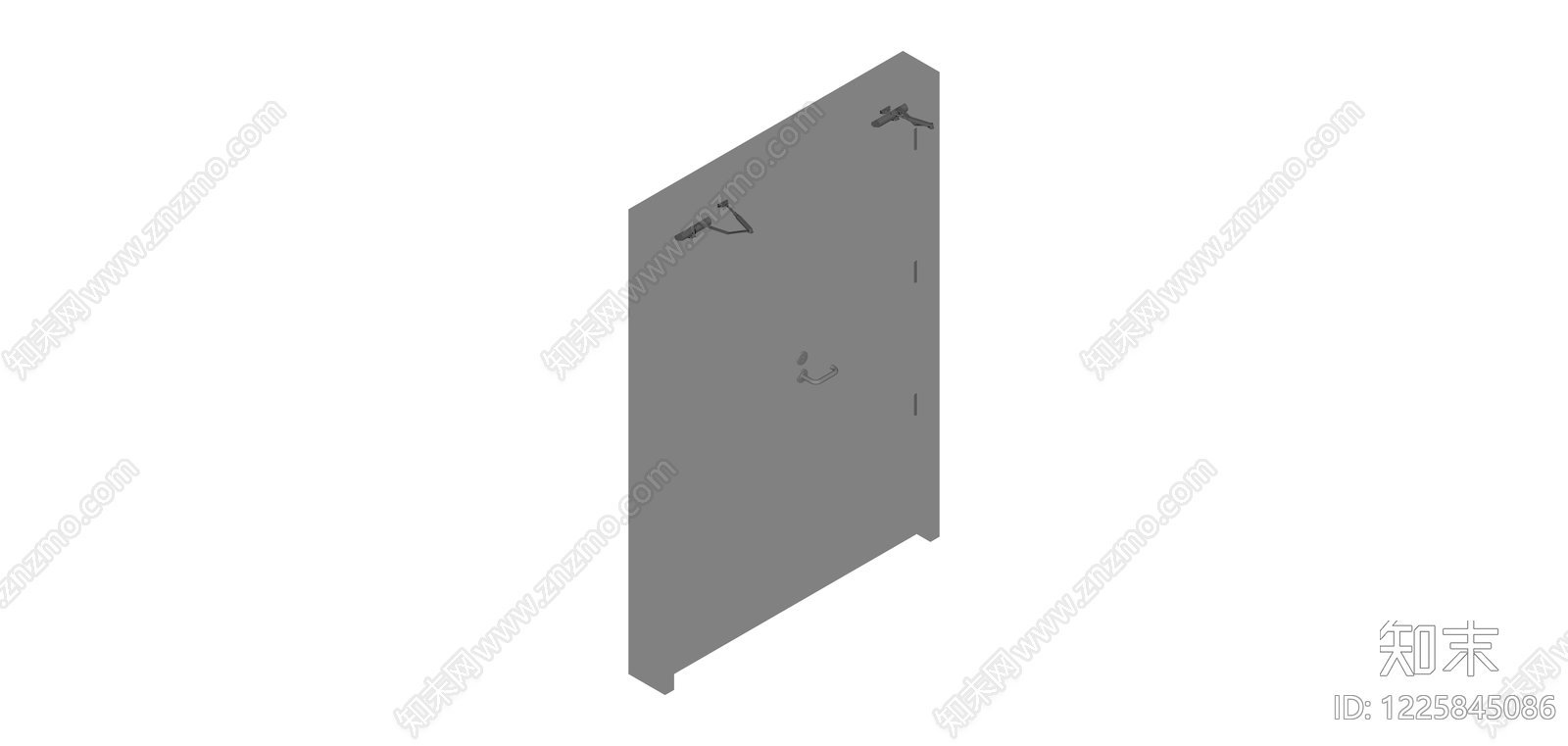 灰色双开门模型SU模型下载【ID:1225845086】