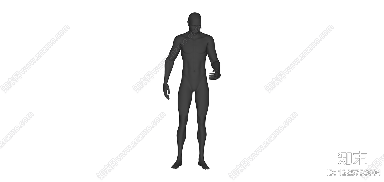 裸体男性3D模型SU模型下载【ID:1225756604】