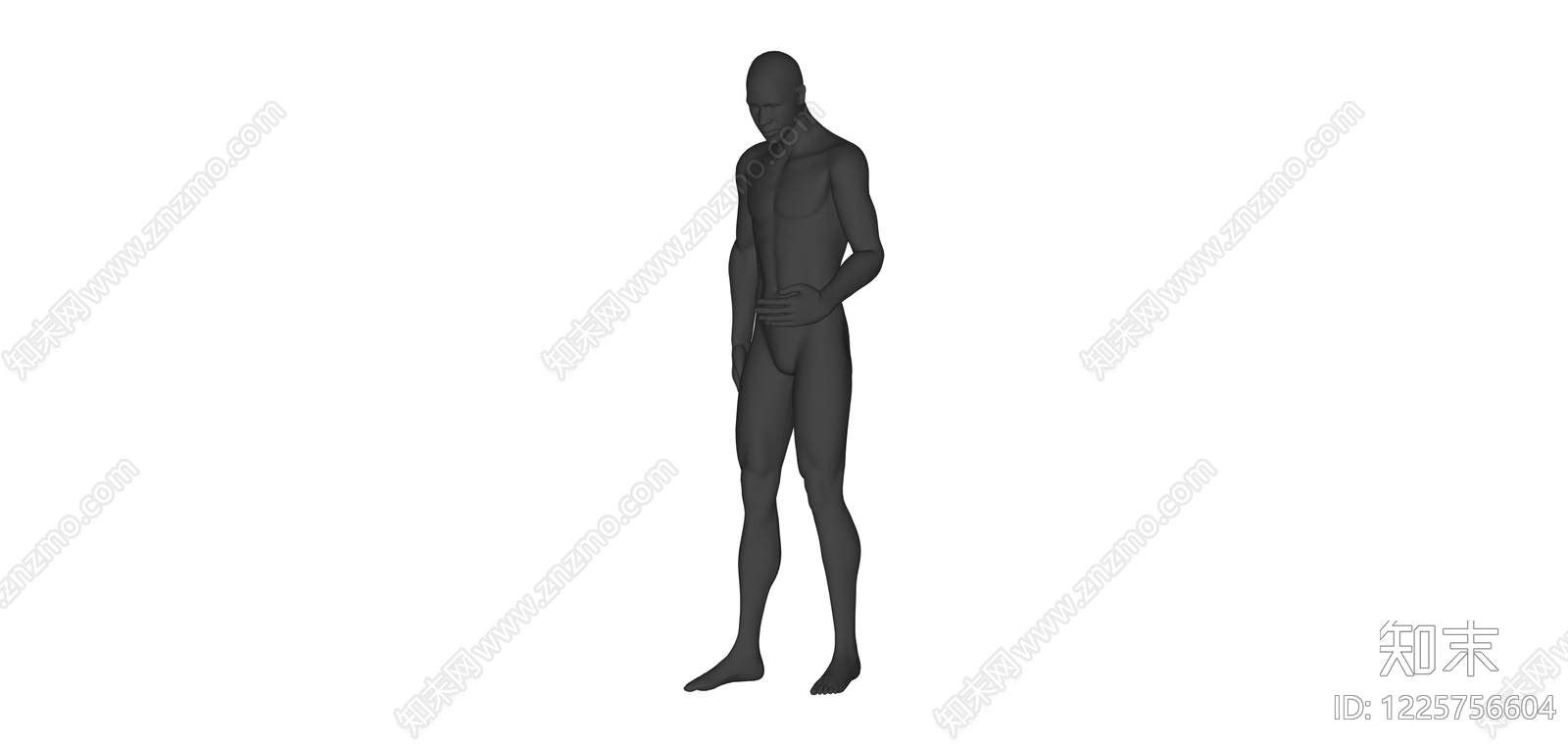 裸体男性3D模型SU模型下载【ID:1225756604】