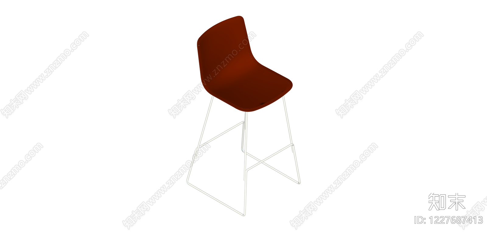 红座白腿高脚椅SU模型下载【ID:1227687413】