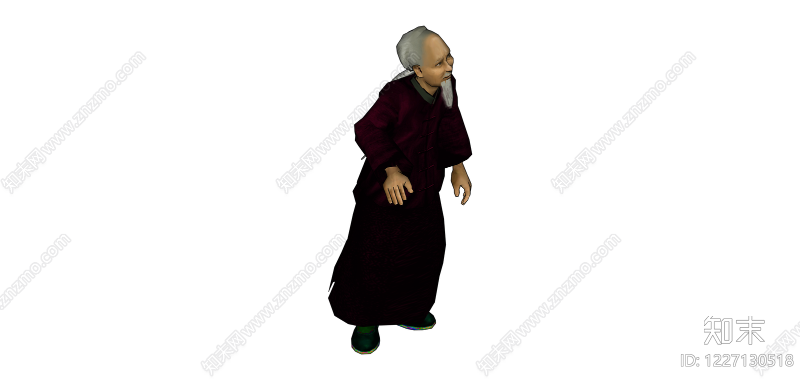 白发长须老者模型SU模型下载【ID:1227130518】