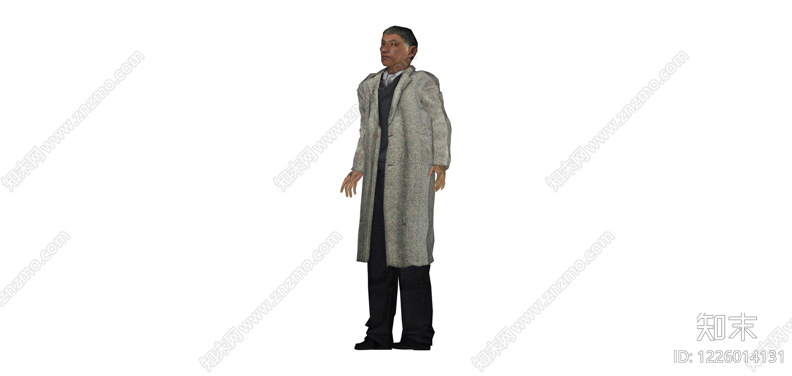灰衣男性3D模型SU模型下载【ID:1226014131】