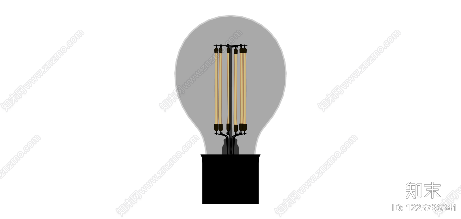 复古爱迪生灯泡模型SU模型下载【ID:1225736341】