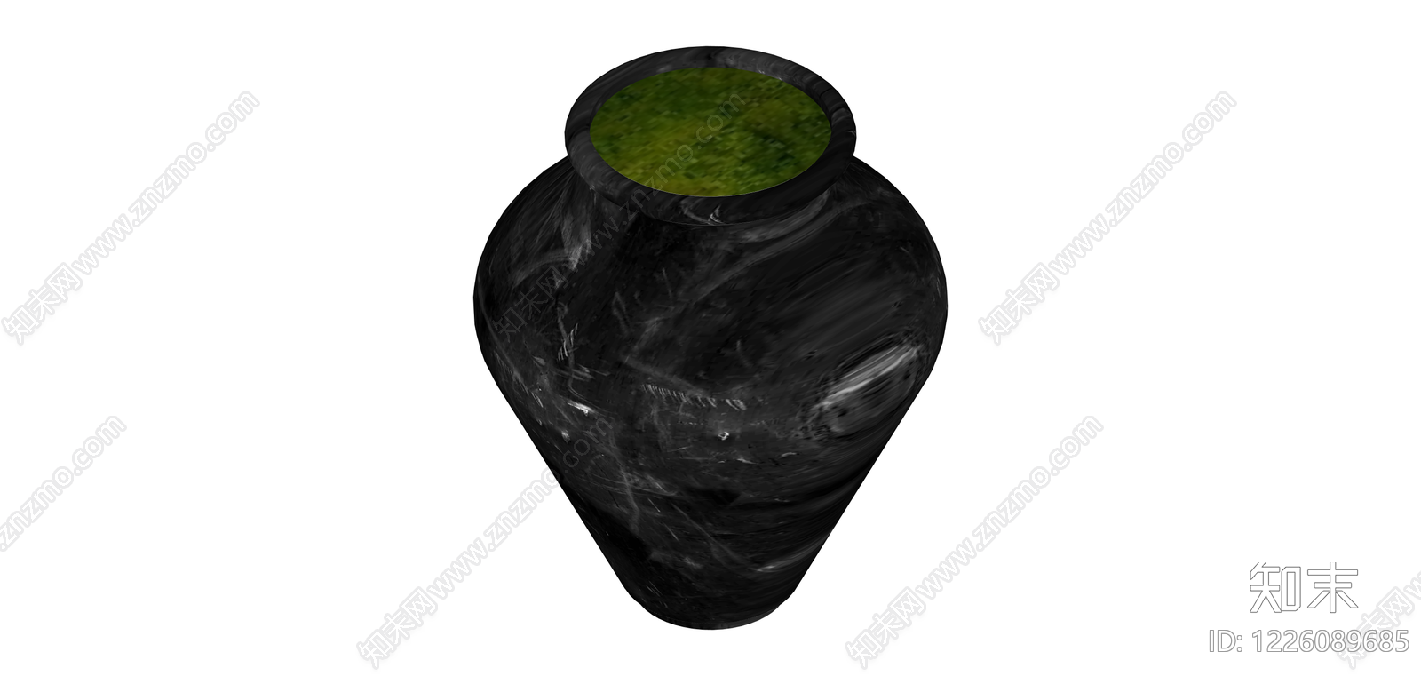 黑色纹理花瓶SU模型下载【ID:1226089685】
