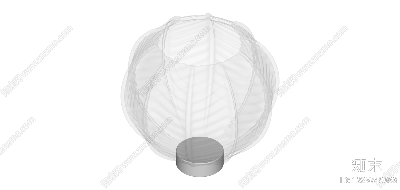白色纸灯笼SU模型下载【ID:1225749688】
