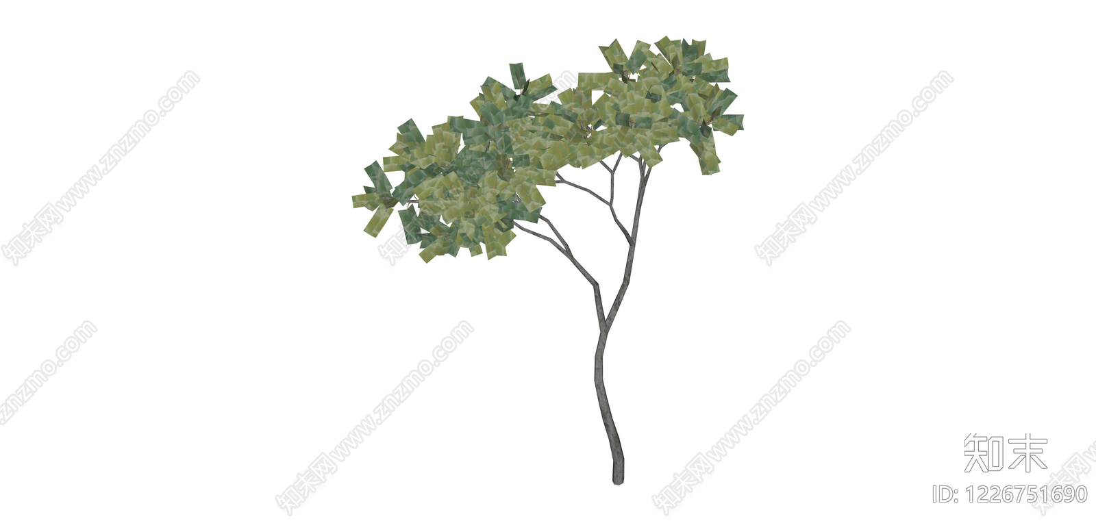 完整景观树木模型SU模型下载【ID:1226751690】