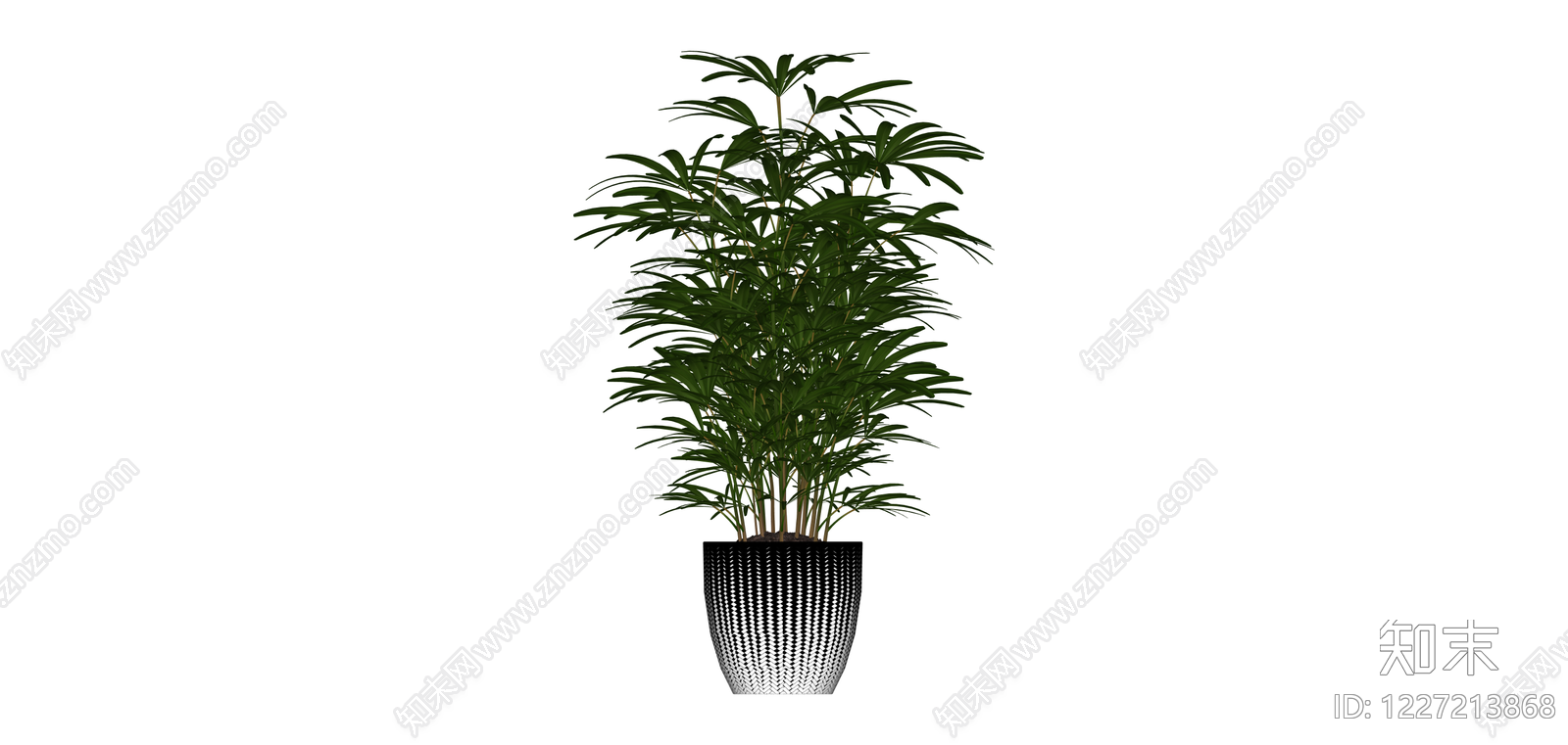 带盆绿植盆栽SU模型下载【ID:1227213868】