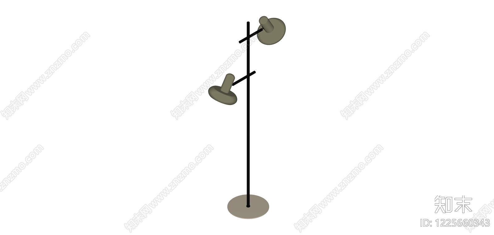 双头落地灯SU模型下载【ID:1225660343】