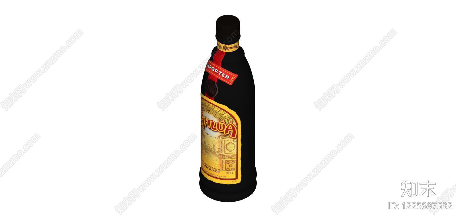 Kahlua咖啡利口酒模型SU模型下载【ID:1225897532】