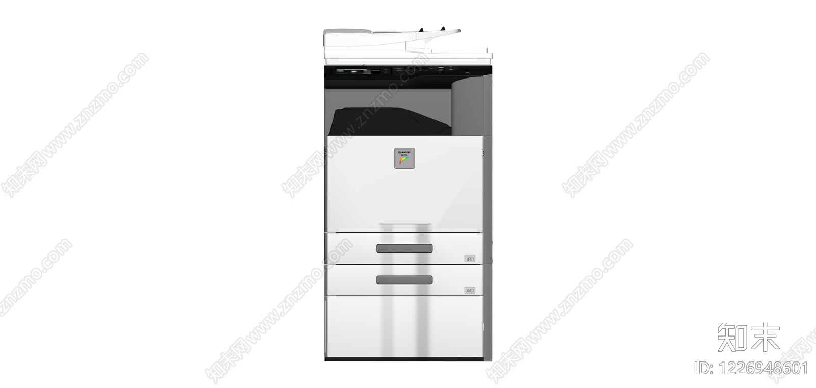 黑白配色办公复印机SU模型下载【ID:1226948601】